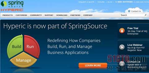 Spring收購Hyperic 圖謀云計算市場
