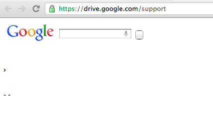 谷歌同時還為Google Drive的網站上設立了一個新的支持頁面