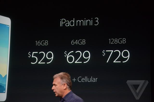 iPad mini 3發(fā)布 帶指紋識別399美元起