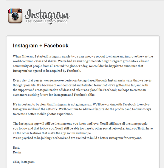 Instagram CEO：收購后仍能分享到其他社交網(wǎng)站