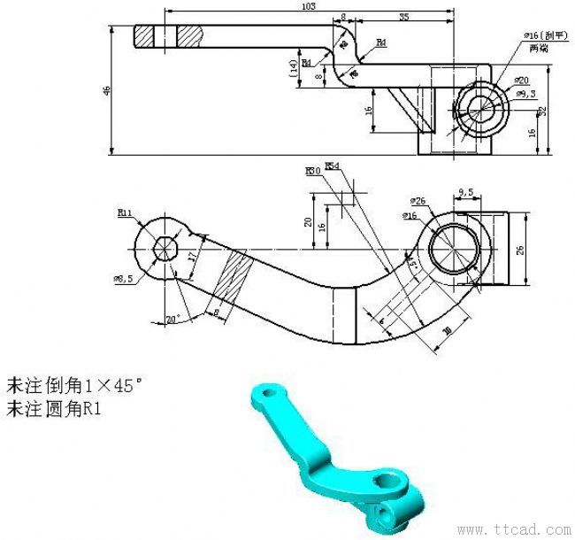 機(jī)械CAD三維練習(xí)題100題(31~40)