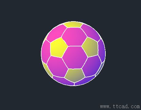 用AutoCAD2016畫足球
