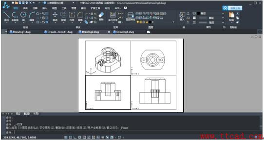 中望CAD2018：新增輪廓功能讓三維圖形快速轉換為二維平面圖