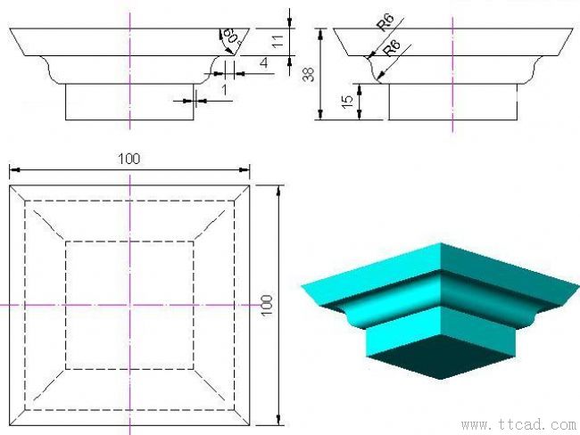 機(jī)械CAD三維練習(xí)題100題(91~100)