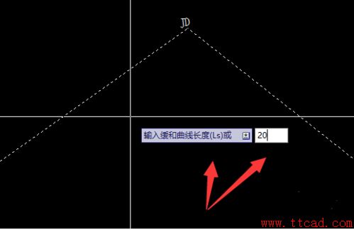 在cad中畫緩和曲線的繪制方法631.png