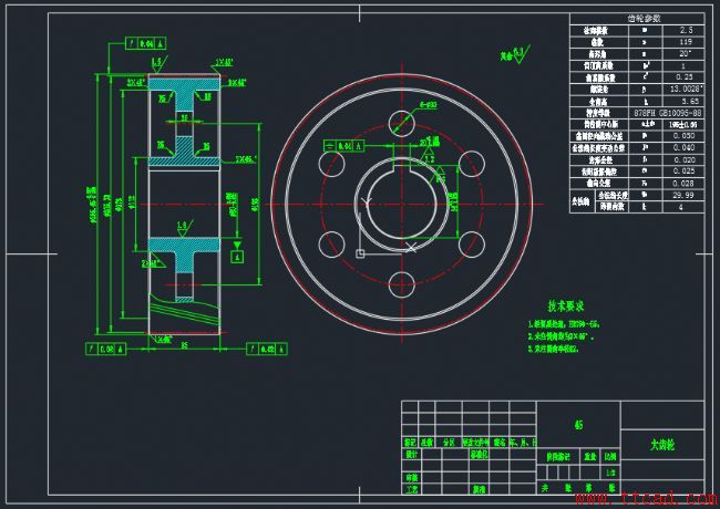AutoCAD2018繪制齒輪零件圖