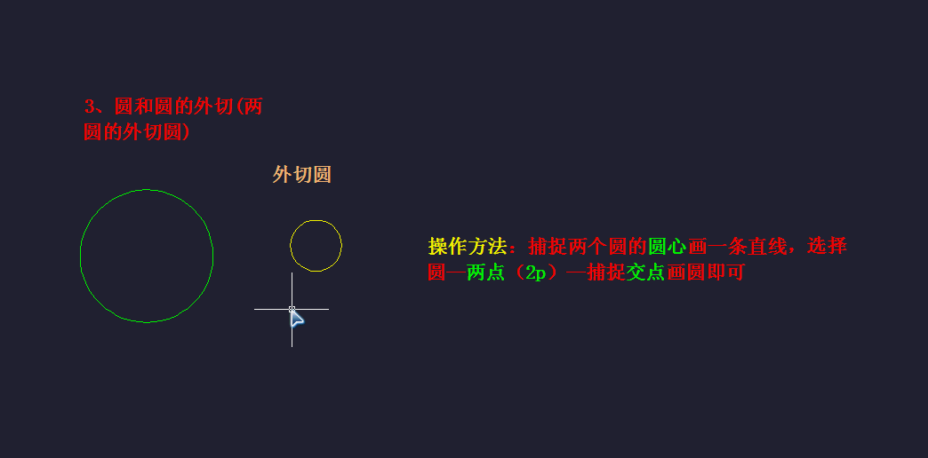 cad中切線和相切圓的具體種類和畫法