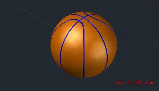 用AutoCAD2017三維建模籃球