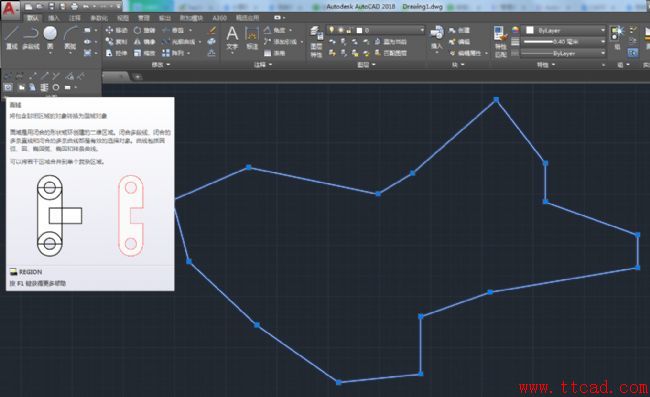 AutoCAD2018中如何快速計(jì)算幾何圖形面積