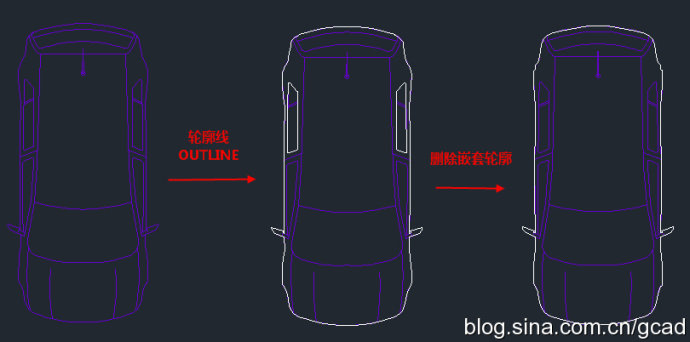 浩辰CAD_2017提取輪廓線、制作圖塊遮擋效果