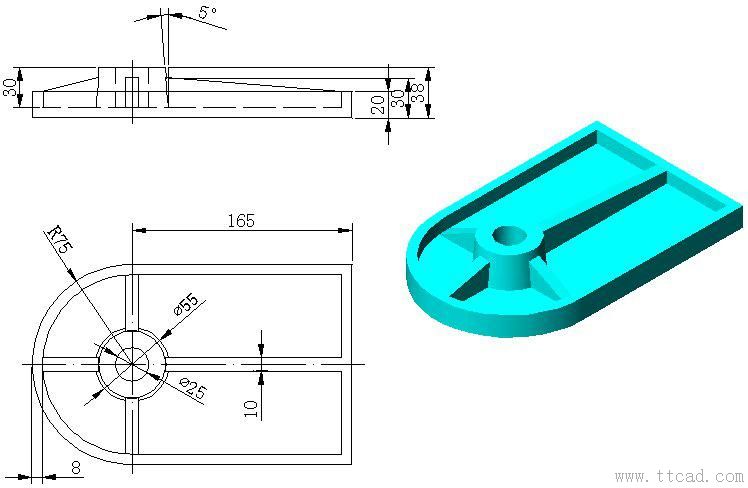 機(jī)械CAD三維練習(xí)題100題(51~60)