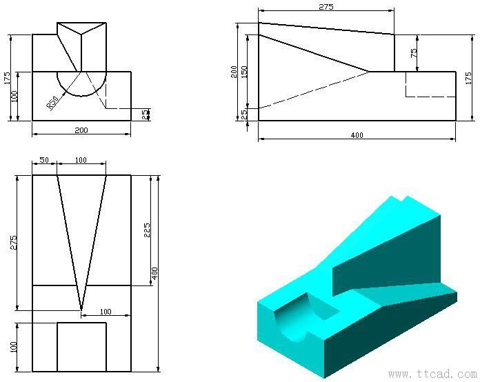 機(jī)械CAD三維練習(xí)題100題(31~40)