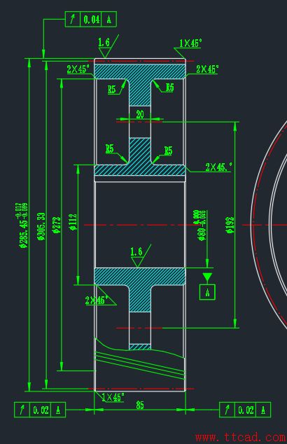 AutoCAD2018繪制齒輪零件圖