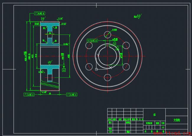AutoCAD2018繪制齒輪零件圖