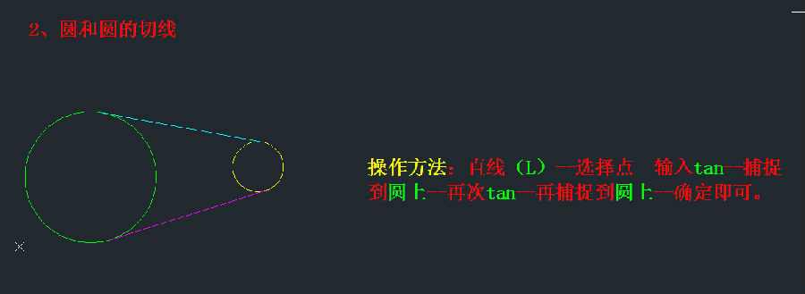cad中切線和相切圓的具體種類和畫法