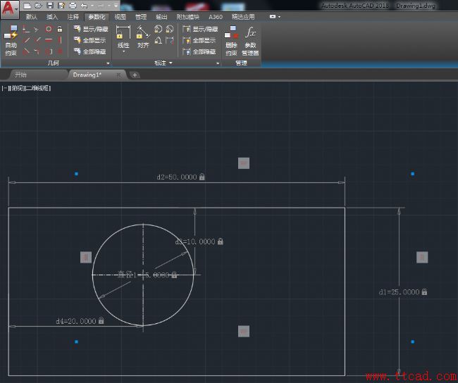AutoCAD2018參數(shù)化繪圖基本過程