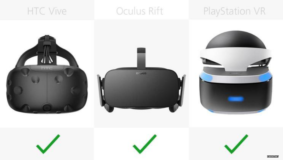 橫向?qū)Ρ攘怂兄髁?VR 設(shè)備