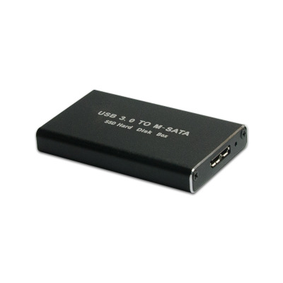 祥碩達 MSATA TO USB3.0移動硬盤盒 SSD固態(tài)高速金屬硬盤盒子OEM
