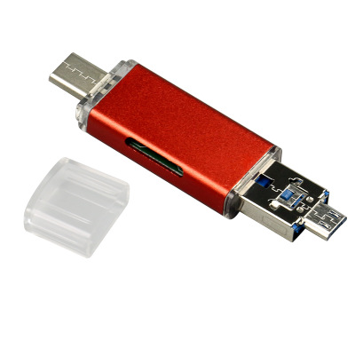 type-c3.0讀卡器 安卓OTG3.0讀卡器 新款三合一多功能OTG讀卡器
