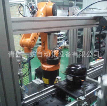 青島六軸關(guān)節(jié)機器手臂自動上下料 自動組裝 視覺引導自動輸送線
